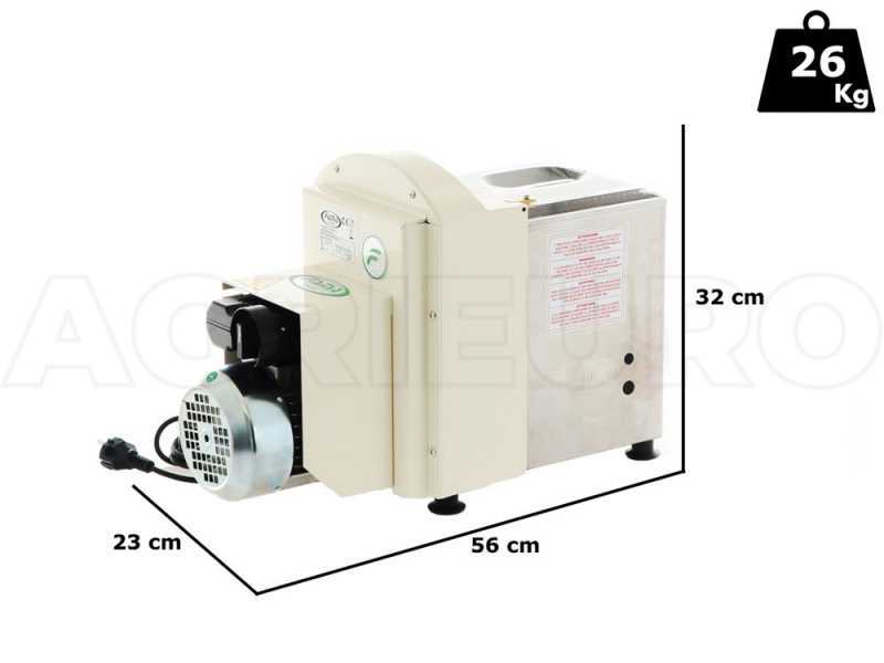 Fama Media - M&aacute;quina de hacer pasta el&eacute;ctrica profesional 2 en 1 - Amasa y extrude