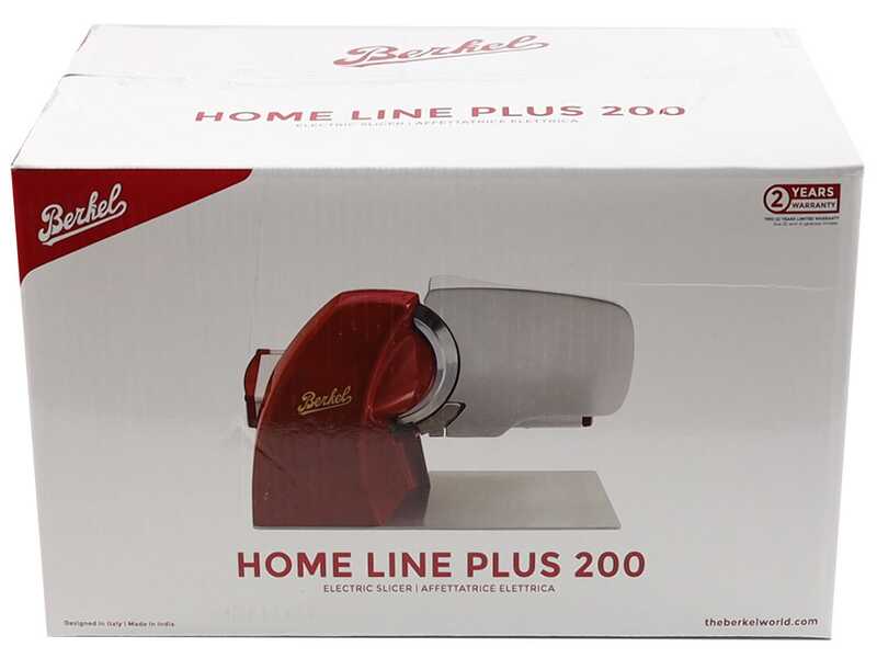 BERKEL Home Line Plus 200 Negra - Cortadora de fiambre con cuchilla de 195 mm
