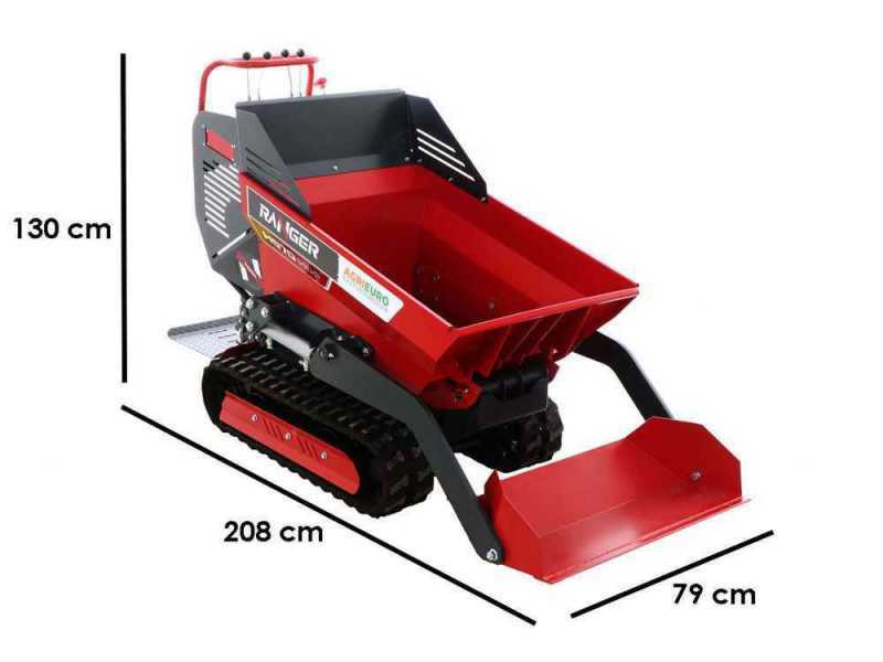 Carretilla de orugas dumper Ranger H570 HDP-E - Motor Honda GX200 - Arranque el&eacute;ctrico
