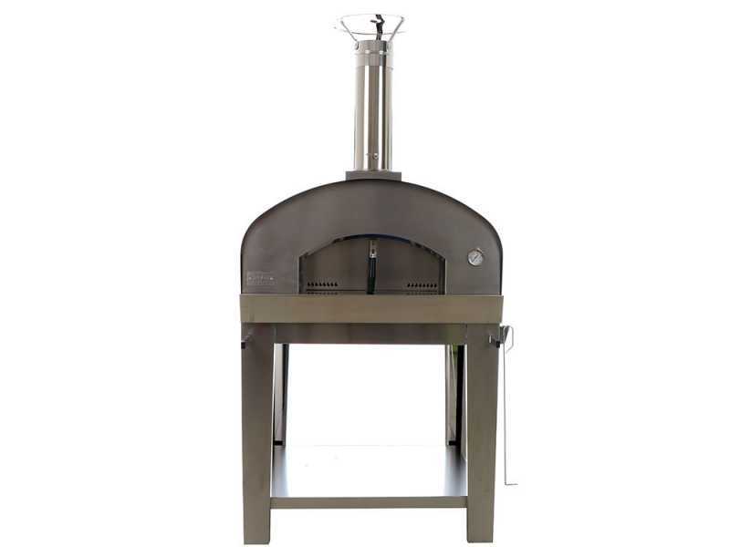 Seven Italy Eros Antracite - Horno de le&ntilde;a de exterior con carro