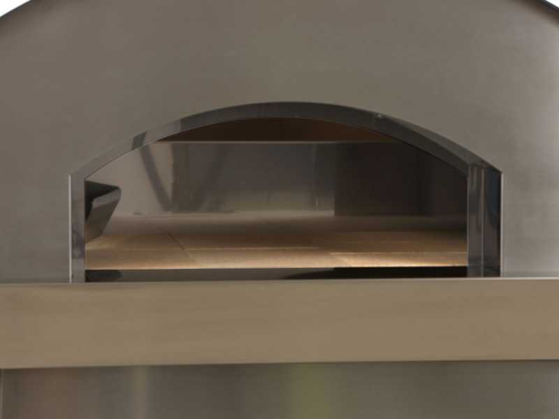 Seven Italy Eros Antracite - Horno de le&ntilde;a de exterior con carro