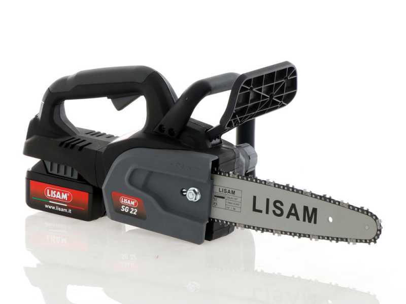 LISAM SG 22 - Electrosierra de bater&iacute;a 2 x 18V 2Ah - Espada de 25 cm
