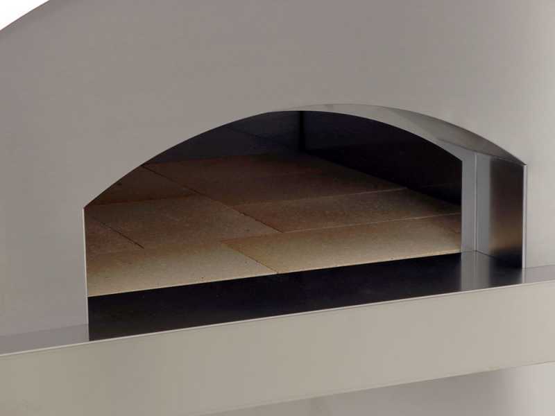 Seven Italy Ade Rosso - Horno de le&ntilde;a de exterior con carro