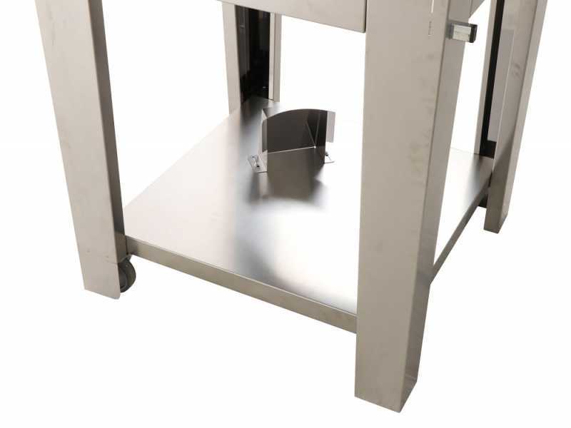 Seven Italy Ade Rosso - Horno de le&ntilde;a de exterior con carro