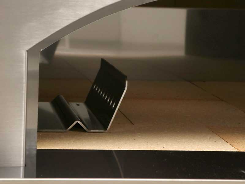 Seven Italy Ade Rosso - Horno de le&ntilde;a de exterior con carro