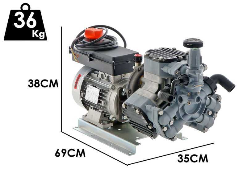 Motobomba fumigadora el&eacute;ctrica trif&aacute;sica Comet MTP P40/20 EL MNF - versi&oacute;n para &aacute;cidos y productos qu&iacute;micos