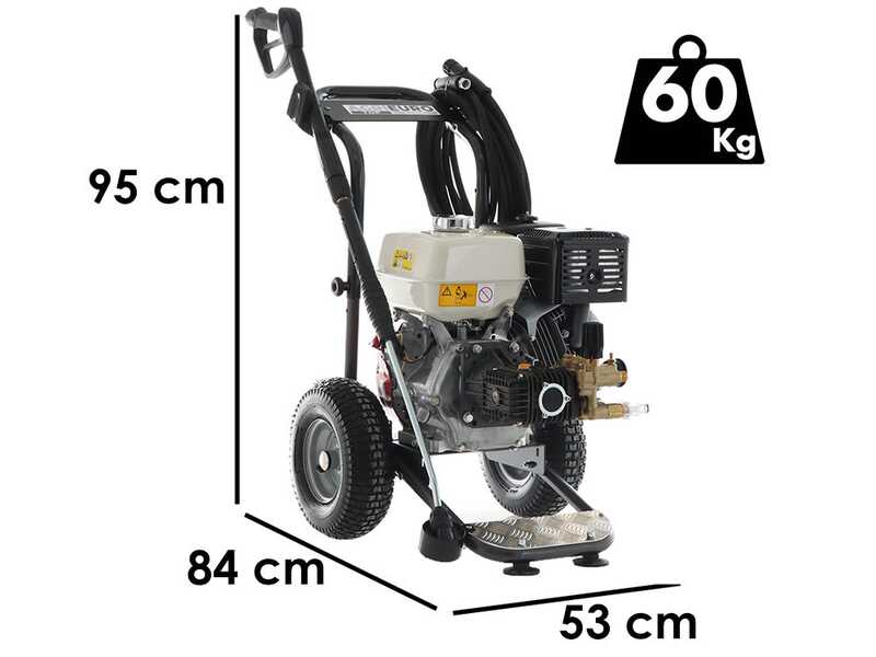 Hidrolimpiadora de gasolina profesional ZWD-K 15/280 -  310 bar - 900 l/h - Motor Honda GX390