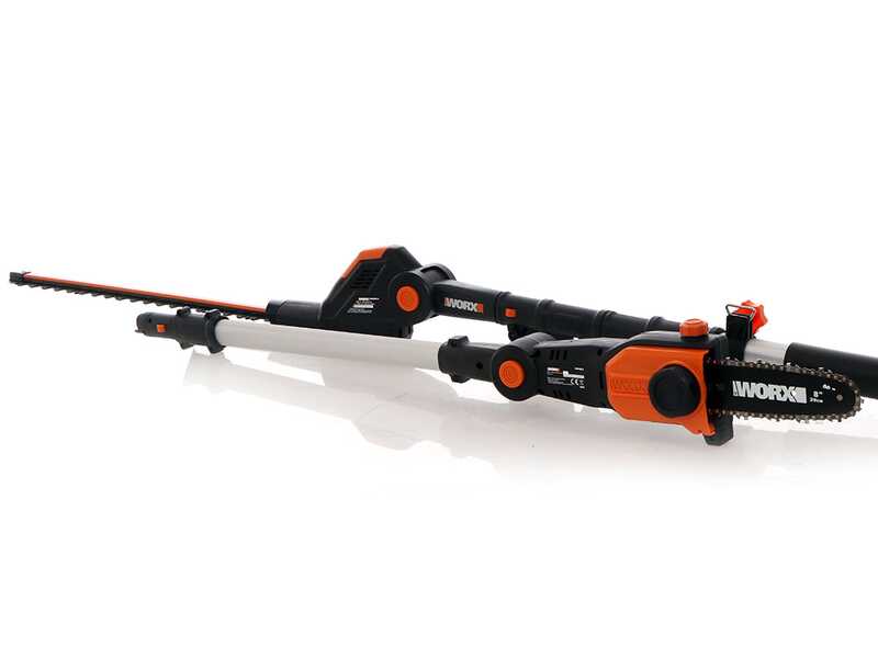 Worx WG908E - Podadora - Cortasetos con p&eacute;rtiga de bater&iacute;a multifunci&oacute;n - bater&iacute;a 20V 2Ah