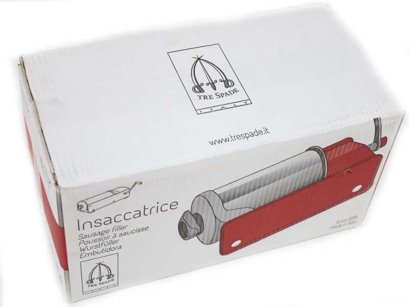 Tre Spade Minnie Rojo - Embutidora manual 3 Kg - 1 velocidad