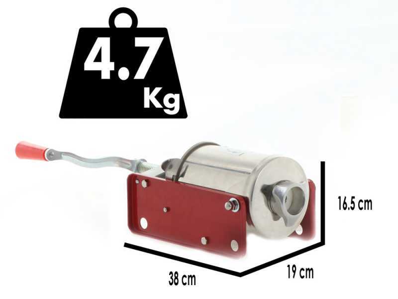 Tre Spade Minnie Rojo - Embutidora manual 3 Kg - 1 velocidad