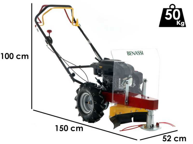 Benassi MD 555 R - Desbrozadora de ruedas a gasolina de 4 tiempos autopropulsada - rato RV 150