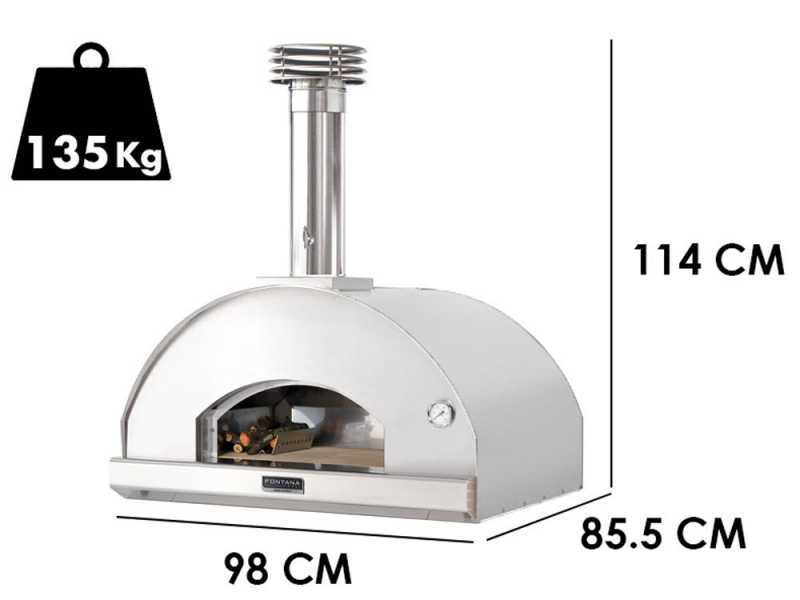 Fontana Mangiafuoco INOX - Horno de le&ntilde;a