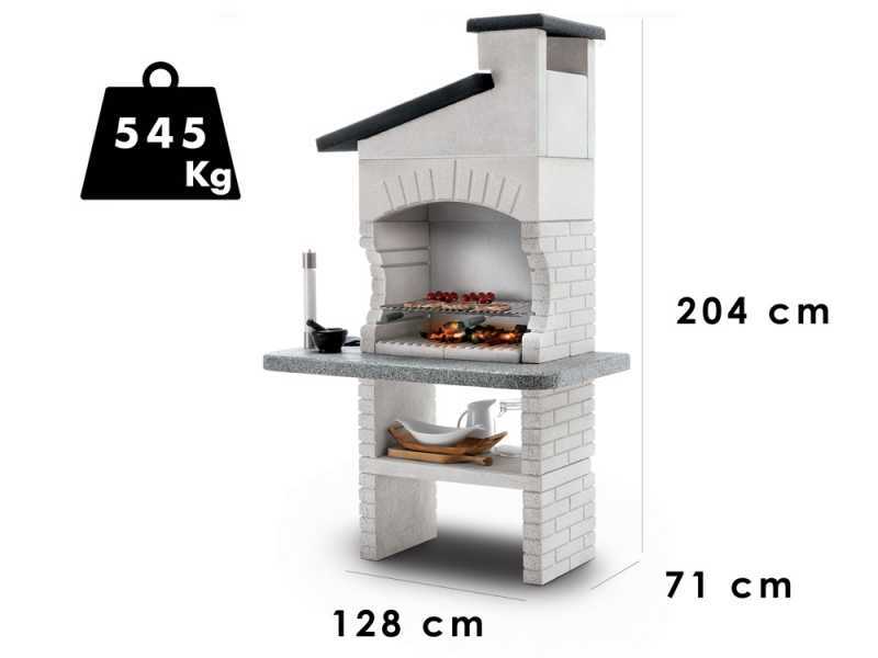 Palazzetti Guanaco 2 - Barbacoa de obra para le&ntilde;a y carb&oacute;n