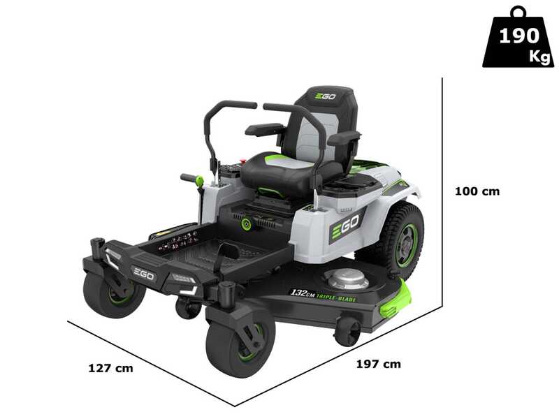 PROMO EGO Z6 ZERO TURN ZT5201E-L - Tractor cortac&eacute;sped de bater&iacute;a - 56V - 40Ah - Giro cero