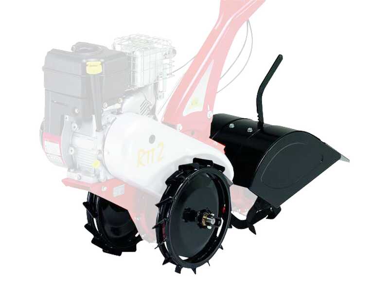 Kit fresa cm 32 + pareja ruedas hierro mm 350x50 para motocultor