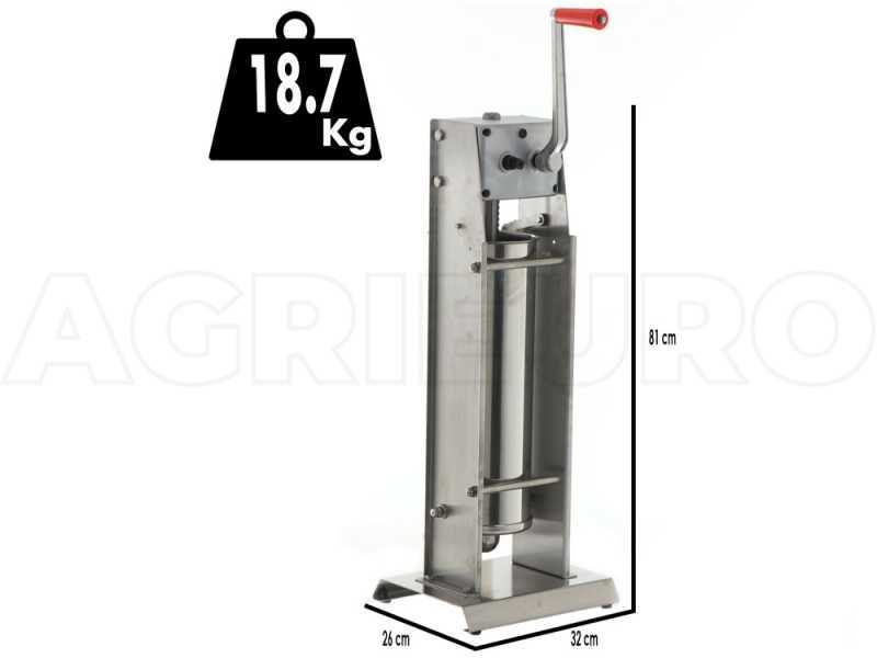 Tre Spade Mod. 7/V Deluxe - Embutidora vertical manual 7 Kg - 2 Velocidades