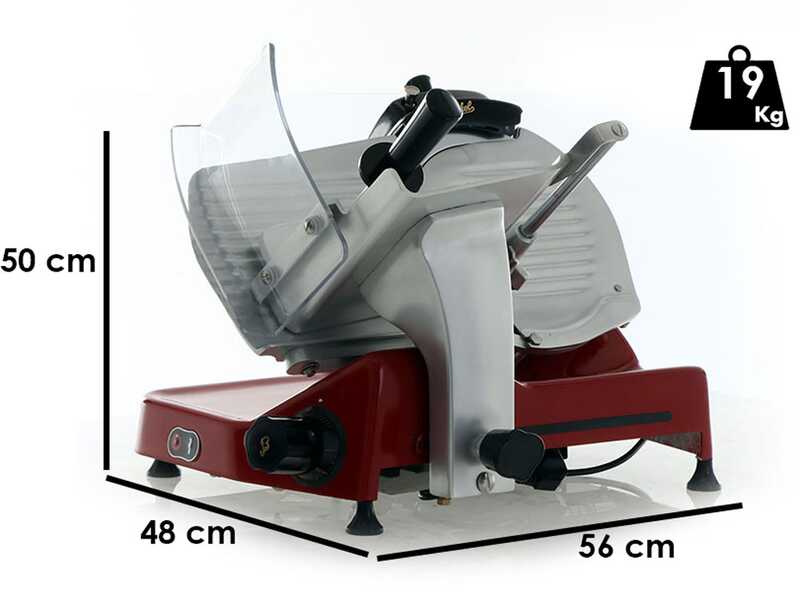 Berkel Pro Line XS25 Roja - Cortadora de fiambre con cuchilla de acero cromado de 250 mm