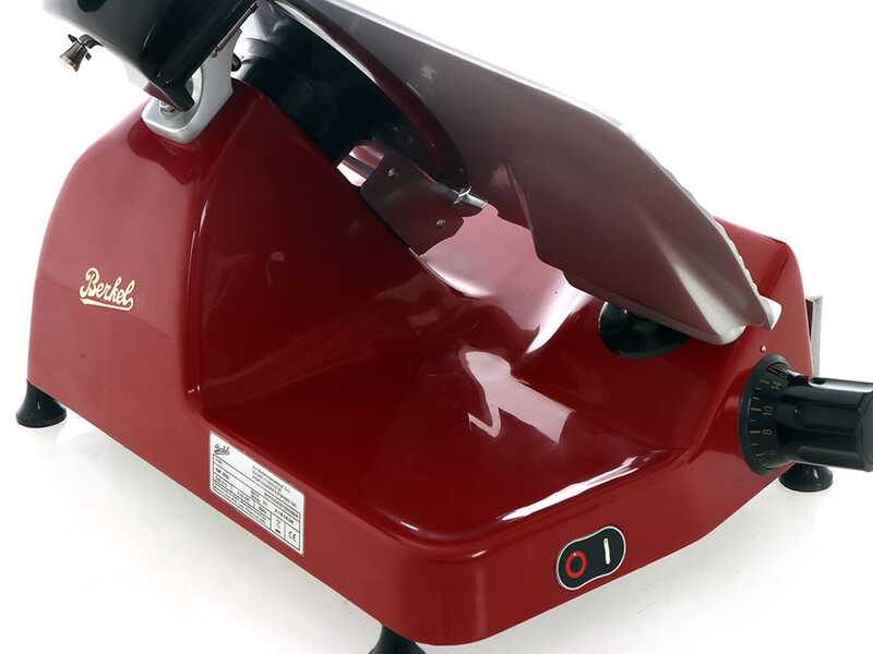 Berkel Pro Line XS25 Roja - Cortadora de fiambre con cuchilla de acero cromado de 250 mm