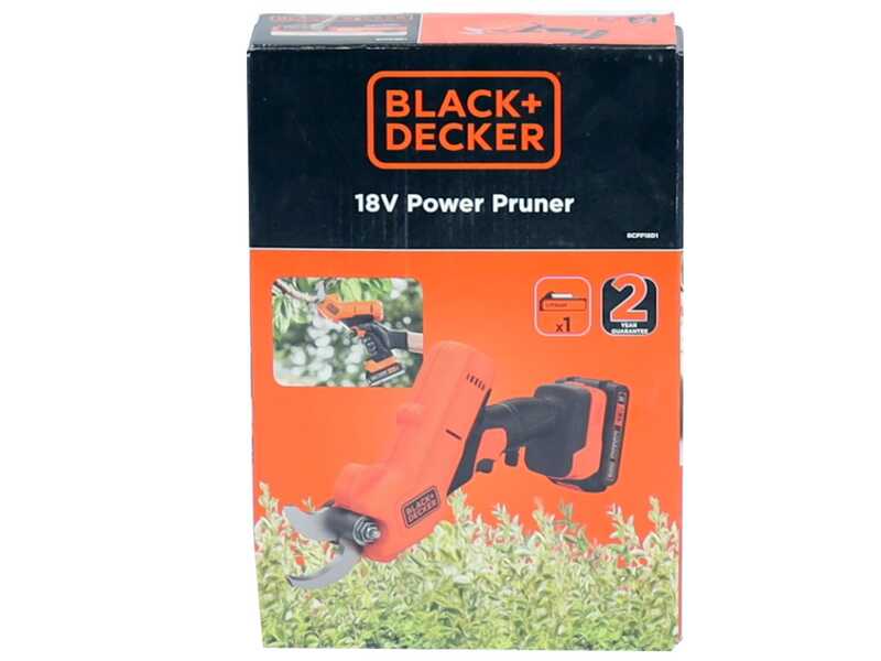 Tijeras de poda de bater&iacute;a Black &amp; Decker BCPP18D1-QW - Corte de 25 mm-  Bater&iacute;a de 18 V- 2.0 Ah