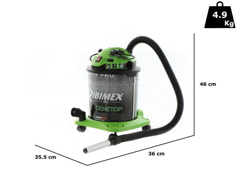 Ribimex Cenetop - Aspirador de cenizas 18L - 1200W