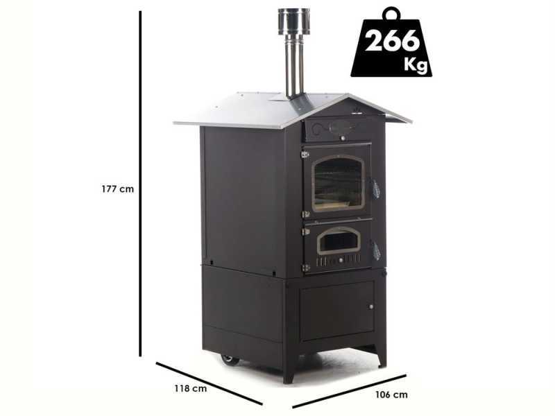 Rossofuoco Effe 80 - Horno de le&ntilde;a de exterior