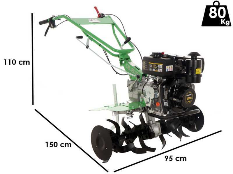 Lampacrescia MGM DL812 - Motoazada diesel 5 HP - Motor Loncin