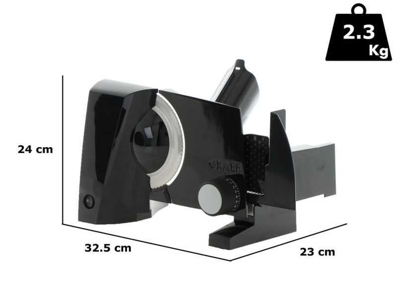 Graef SKS  100 Negra - Cortadora de fiambre con cuchilla de 170 mm