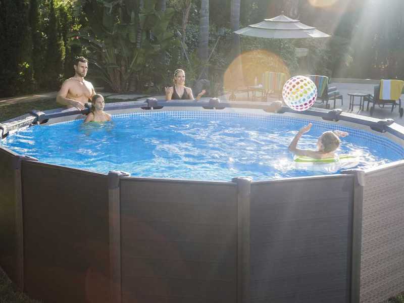 Intex Graphite Grey Panel 26384NP - Piscina Redonda