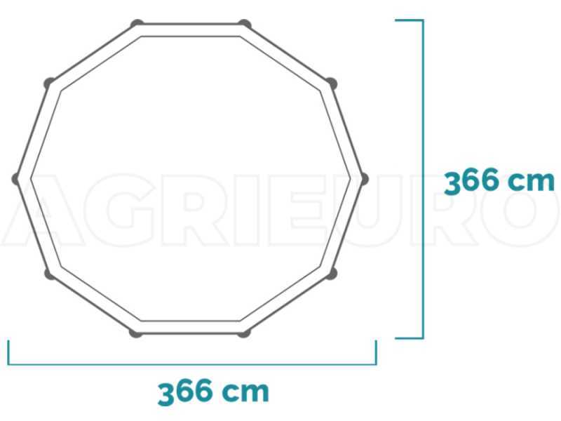 Intex Prisma Frame 26716NP - &Oslash;366x99 cm - Piscina Redonda + Bomba de filtro 45 W y Escalera