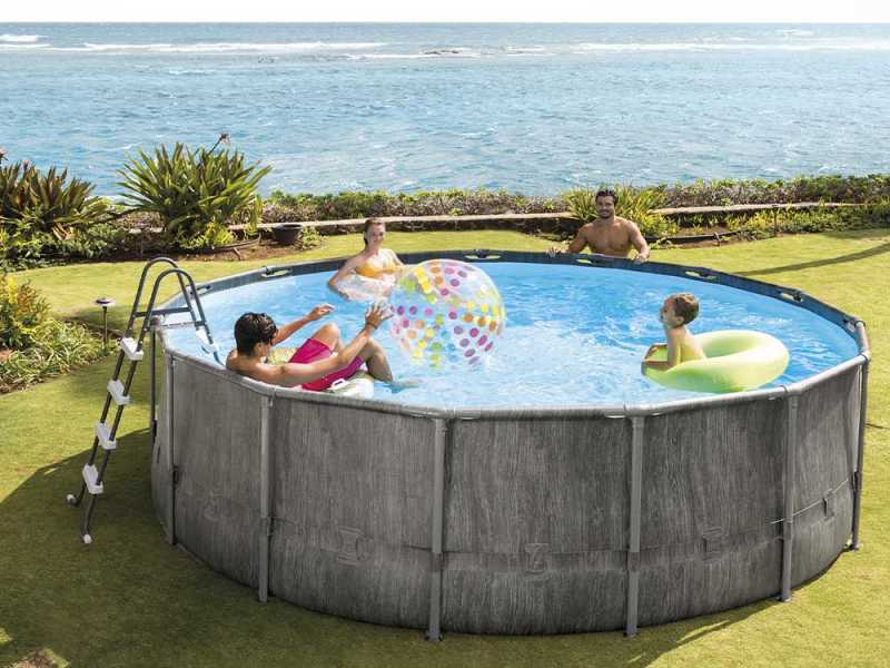 Intex Prisma Frame Greywood 26742NP - Piscina Redonda