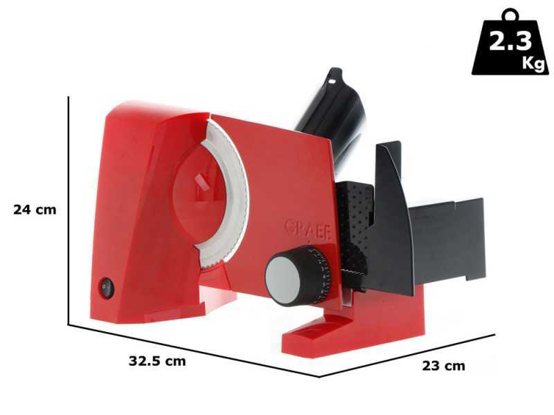 Graef SKS 100 TWIN  Roja - Cortadora de fiambre con cuchilla de 170 mm