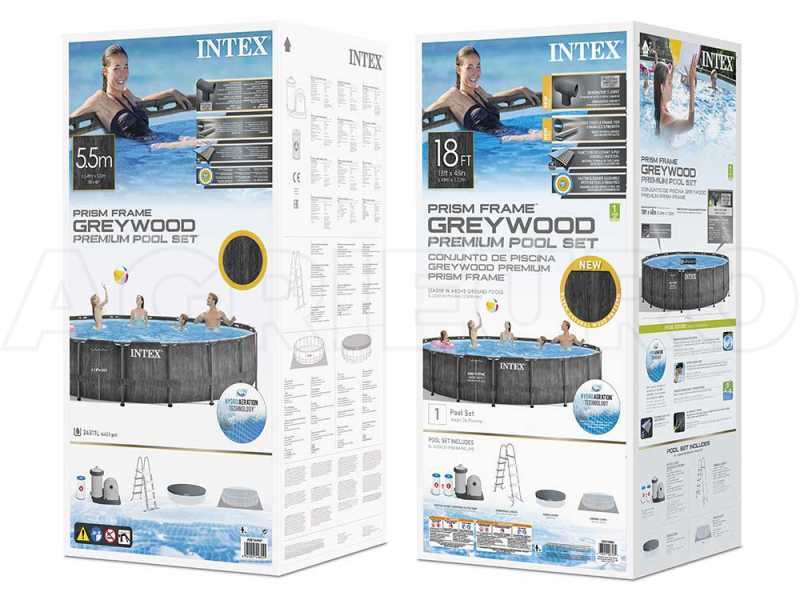 Intex Prisma Frame Greywood 26744NP - Piscina Redonda