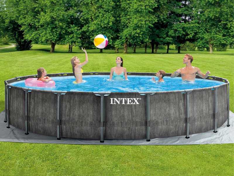 Intex Prisma Frame Greywood 26744NP - Piscina Redonda