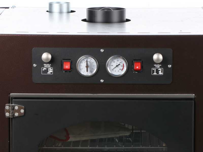 Rossofuoco Garden Color 65 Marrone - Horno de le&ntilde;a de empotrar