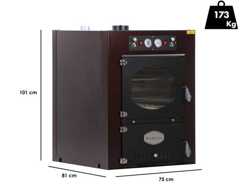 Rossofuoco Garden Color 65 Marrone - Horno de le&ntilde;a de empotrar