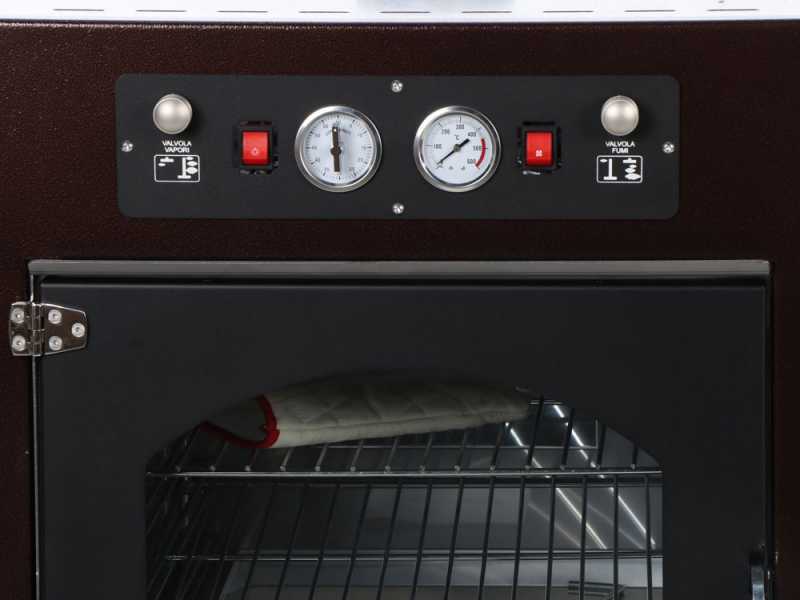 Rossofuoco Garden Color 65 Marrone - Horno de le&ntilde;a de empotrar