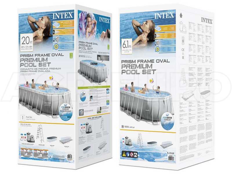 Intex Prisma Frame 26798NP - 610x305x122 cm - Piscina Ovalada