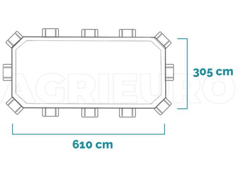 Intex Prisma Frame 26798NP - 610x305x122 cm - Piscina Ovalada