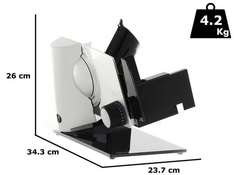 Graef SKS 321 SILVER GLASS - Cortadora de fiambre con cuchilla de 170 mm