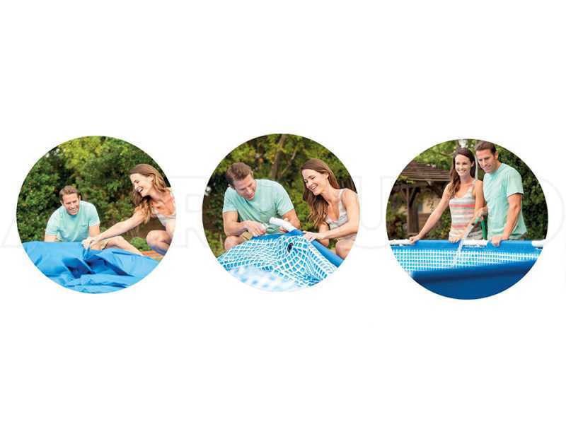 Intex Metal Frame 28202NP - Piscina Redonda + Bomba de filtro