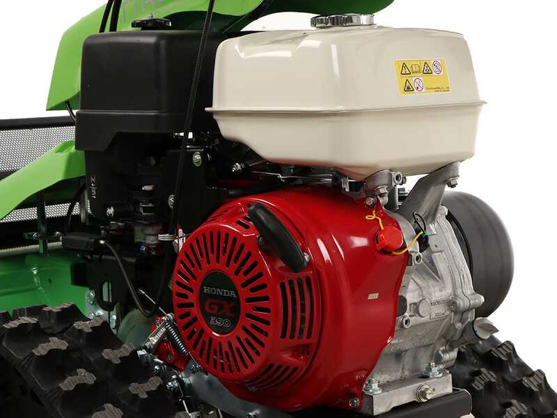 Lampacrescia MGM TTR886HD - Desbrozadora de Orugas con martillos - Honda GX390 Pendientes Fuertes