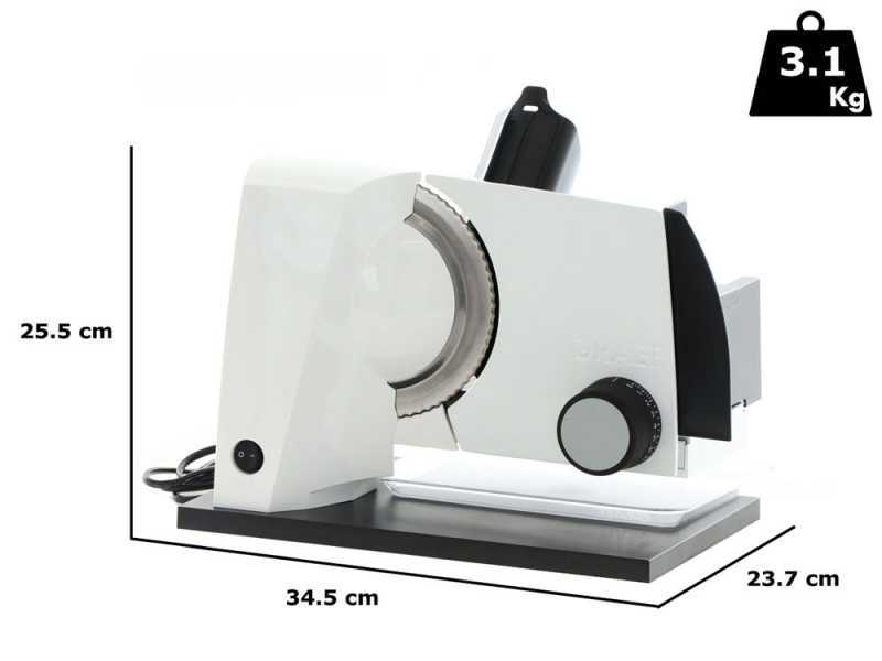 Graef SKS 110 TWIN Bianca - Cortadora de fiambre con cuchilla de 170 mm