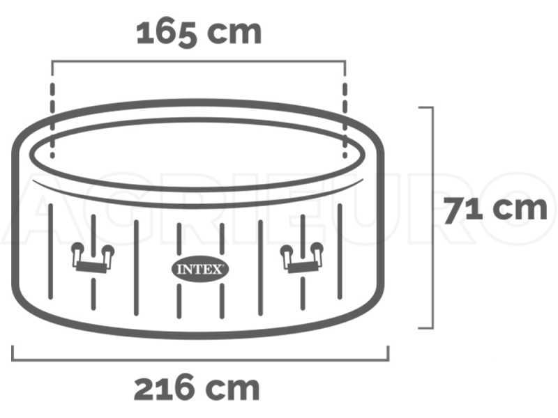 Intex Redonda Greywood Deluxe 28442EX - Piscina de hidromasaje spa