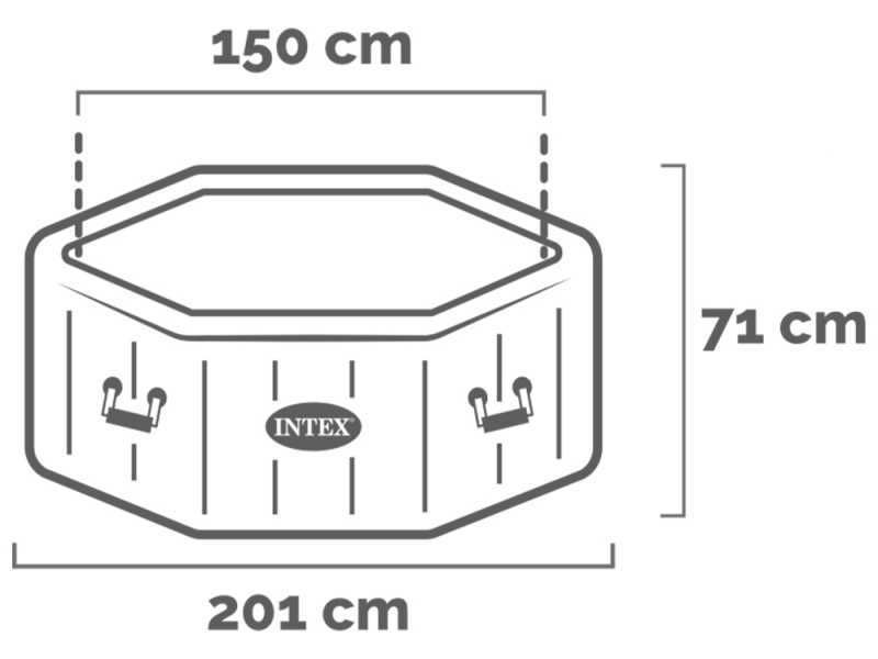 Intex Octogonal Jet &amp; Bubble Deluxe 28458EX - Piscina de hidromasaje spa
