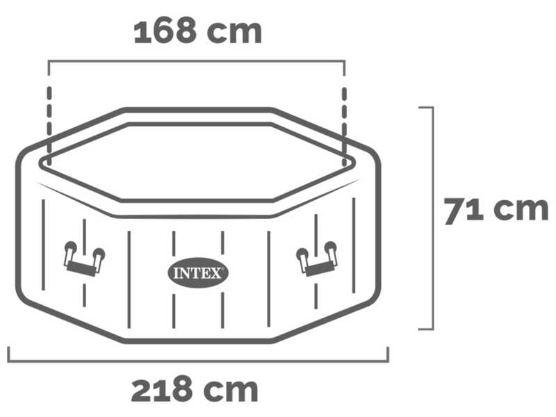 Intex Octogonal Jet &amp; Bubble Deluxe 28462EX - &Oslash;218x71 cm - Piscina de hidromasaje spa