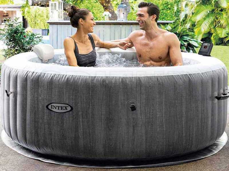 Intex Redonda Greywood Deluxe 28440EX - &Oslash;196x71 cm - Piscina hidromasaje spa