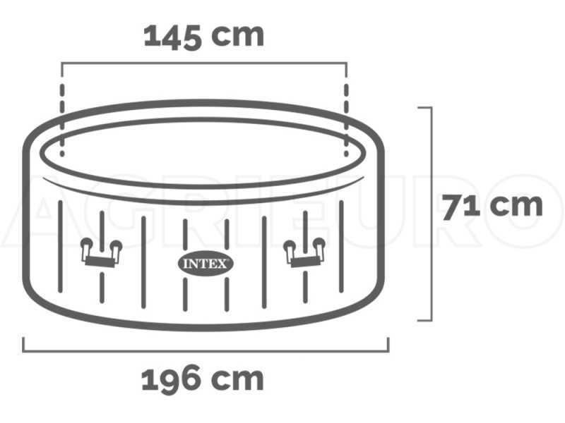 Intex Redonda Greywood Deluxe 28440EX - &Oslash;196x71 cm - Piscina hidromasaje spa