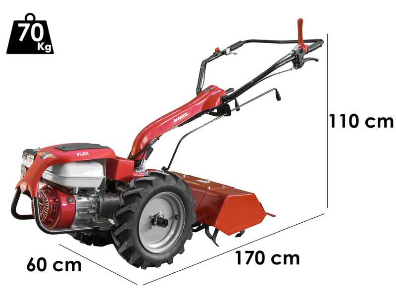 Barbieri Flex 2+2 - Motocultor de gasolina - Honda GX270 - 8.4HP