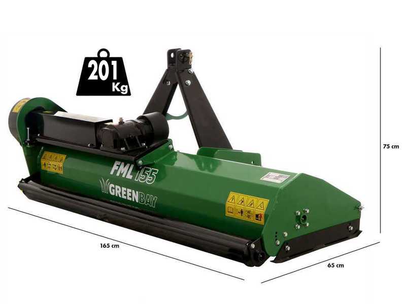Greenbay FML 155 - Trituradora para tractor - Serie ligera