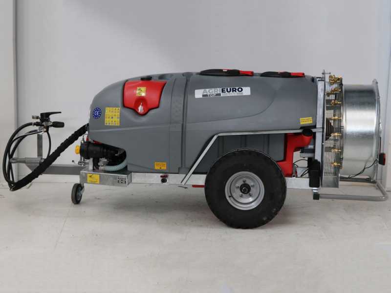 Atomizador de arrastre Gray T Car 1000/80 con enganche para tractor para pulverizaci&oacute;n - Capacidad 1000 L - Bomba AR1064